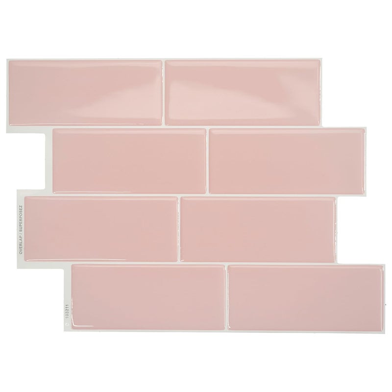 SMART TILES Peel and Stick Backsplash - 5 Sheets of 11.56"" x 8.38"" - 3D Adhesive Peel and Stick Tile Backsplash for Kitchen, Bathroom, Wall Tile - Image 1